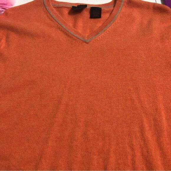 Joseph A Banks Orange Cashmere Blend Sweater - Picture 5 of 5